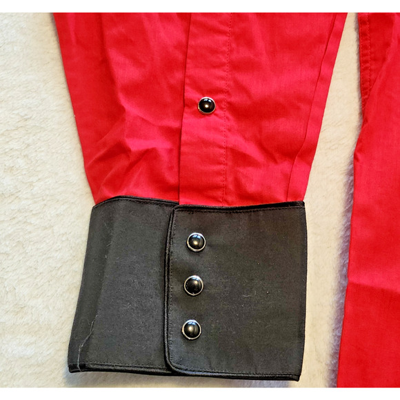 WHITE HORSE Country Western Rodeo Button Up Shirt Red Black Onyx Snap Men’s XXL - Picture 3 of 5